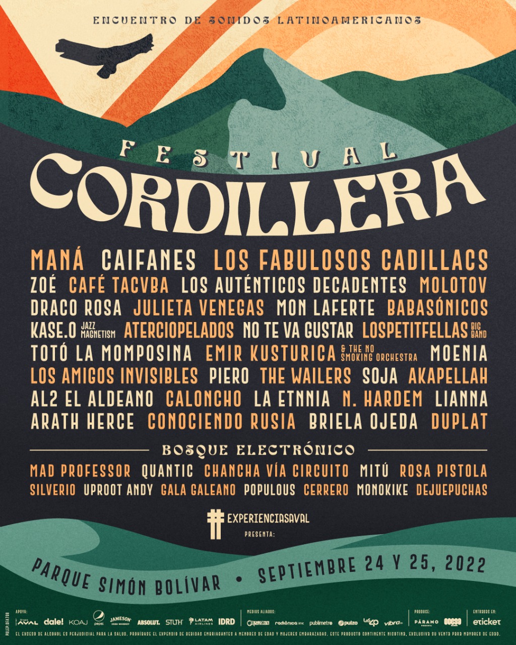 Festival Cordillera artistas, fechas y boletería Que hacer en Bogotá